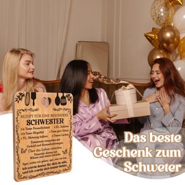 Geschenke für Schwester, Schwester Geschenke,Geburtstagsgeschenke für Schwester,Bambus Schneidebrett,Geschenke für Schwester von der Schwester Bruder,Geschenke für die Schwestern an ihrem Geburtstag