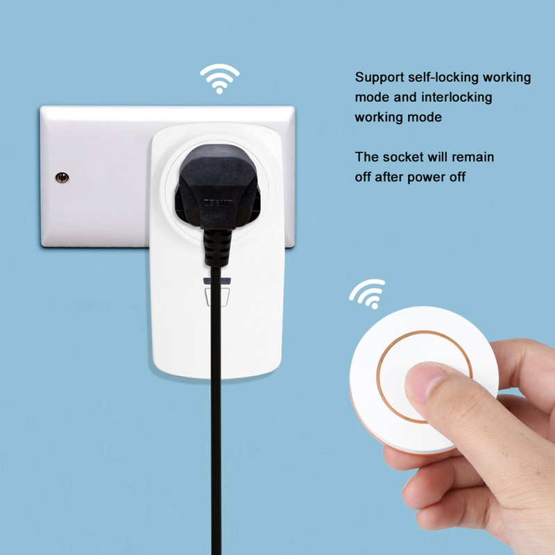 Household Appliances Controller 2-Way Wireless Power Outlet Remote Control SocketOrange