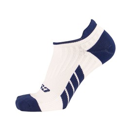 CSX Champion Low Cut Ankle Compression Socks, Navy on White, Medium