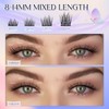 LZM Individual Lashes Natural LookFalse Eyelashes 8-14 mm D Curl