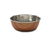 Rosewood Stylish Non Slip Wooden Effect Stainless Steel Dog bowl,