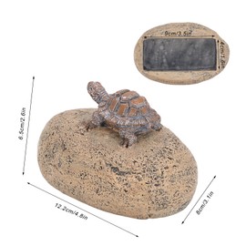 Key Hider Turtle Stone 4.8 x 3.1 x 2.6in Resin Spare Key Holder Outdoor Decoration Fake Rock Hidden Key Box for Garden Lawn Patio