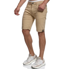 Indicode Men's Villeurbanne Jeans Shorts with 5 Pockets | Men's Shorts Used Look for Men, Mojave.