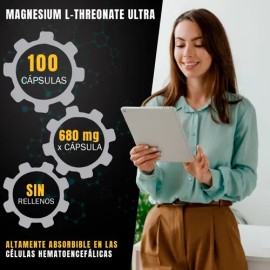 Nsn Treonato De Magnesio  2040 Mg Por Porción  100 Cáps Sabor Sin Sabor                                                                               