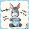 GGSTDDUP 4 Inch Positive Donkey, Inspirational Donkey Resin Figurine