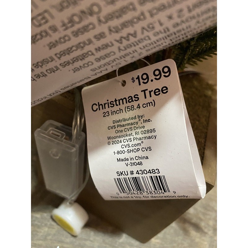 Merry Brite 23” Merry Brite Pre-Lit Christmas Tree PACK OF