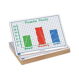 EAI Education Centimeter Grid Dry-Erase Boards: 9" x 12" Double-Sided Set of 10