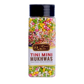 JJ Crunch N Munch, Mint Coated Fennel Seeds (Colorful Tini Mini Saunf) - Jar Pack, Mouth Freshener/Mukhwas (Each- 200 gm) (1)