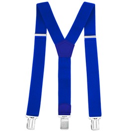 Gloop Verstellbare und Elastische Hosenträger für Herren und Damen,Breite 3 cm, mit 4 Robusten Metallclips Einheitsgröße Hosenträger für Männer und Frauen (18727a12 Royalblau)