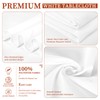 Showgeous White Tablecloths Rectangular Polyester Tablecloth for 6ft Rectangle Tables