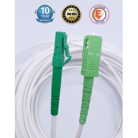Elfcam® - Fiber Optic Cable LC/APC to SC/APC Simple Singlemode OS2 9/125μm LSZH, White (7M)