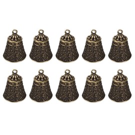 Mipcase 10pcs Retro Brass Cat and Dog Bells Wear-Resistant Pet Accessories for Collars Charming Decorative Bells for Crafting and DIY Projects