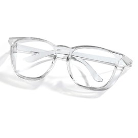 LASMEX Stylish Safety Glasses Goggles for Women Girls Anti-fog Glasses Protective Eyewear Clear Glasses