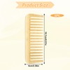 Bamboo Wide Tooth Comb, Hair Detangling Brush, Wooden Hair Curls