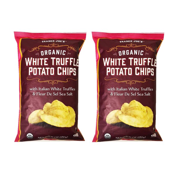 Trader Joe's Organic White Truffle Potato Chips 6oz(Pack of 2) - SET OF 4