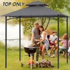 MASTERCANOPY Grill Gazebo Replacement Canopy Top for Model L-GG001PST-F (Gray)