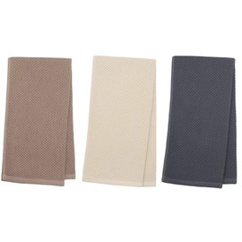 Mia'sDream Natural Cotton Tidy Dish Cloths Rags Waffle Weave Kitchen Towels, Soft and Absorbent Hand Towel Washcloths, 12inchx12inch 6 Pack (Multi Color, 13inch x 28inch)