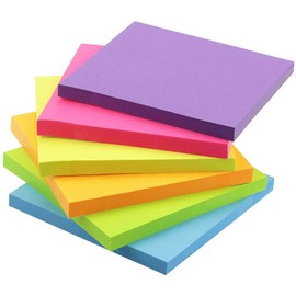 Early Buy 4x4 Sticky Notes with 6 Bright Color Self-Stick Notes 6 Pads/Pack, 70 Sheets/pad