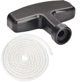 ZAMDOE Recoil Starter Handle 3 Meter Starter Pull Rope for STIHL Poulan Chainsaw Lawn Mower Trimmer Edger Brush Cutter Rotavator Tiller Engine Parts(White 4 mm)
