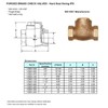 1/2" Brass Swing Check Valve - 200WOG