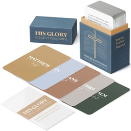 HIS GLORY - Bible Verse Cards - 100 Prayer Cards of 100 Most Popular Bible Verses - Scripture Cards - A Prefect Christian Gifts for Women