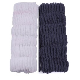 Mytoptrendz® 12 Pcs Hair Ties Large Thick Soft Ponio Bobbles Hair Bands for Thick Hair Ponytail Holder Soft Looped Towel Fabric Scrunchies for Women Girls (Assorted White and Navy)