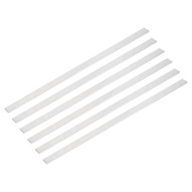 sourcing map 6 Pcs Square Aluminum Flat Bar, 1/8" (3mm) Thick x 31/64" (12mm) Width x 12" (305mm) Long 6061 Aluminum Flat Plate Solid New Mill Stock Silver for Industrial Building