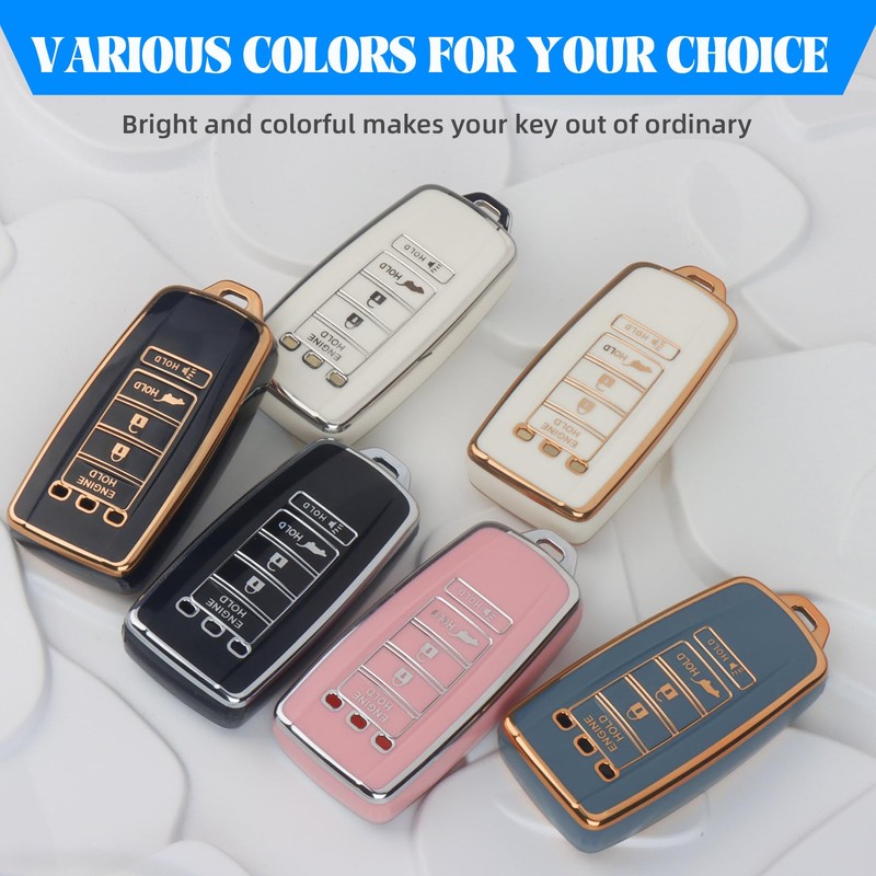 QBUC for Acura Key Fob Cover with Keychain Fit for