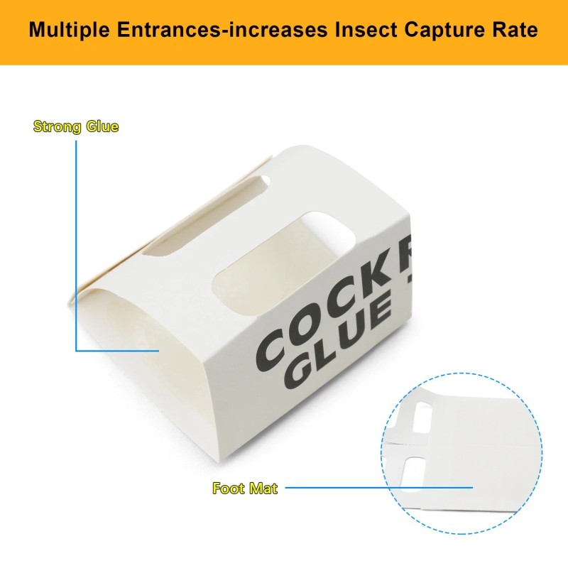HTWON 12PCS Roach Motels Cockroach Bug Killer Sticky Pest Bait