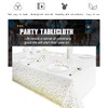 2 Pack White and Gold Tablecloth Disposable Gold Tables Tablecloths