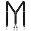Black Suspenders for Men 1.4 Inch Wide Mens Suspenders for