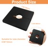 BokWin Square Wall Split Flange Cover, 0.87 Inch/22mm Dia, Black,