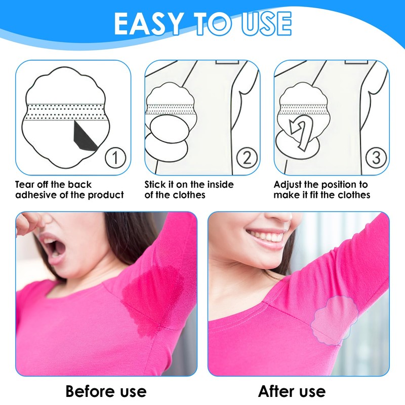 20Pcs Armpit Sweat Pads for Women & Men, Scented Underarm
