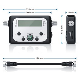 CSL Digital Satellite Finder Satellite Finder LCD Display HD TV Compatible with Integrated Compass and Sound Output High-Quality Meter for Optimal Positioning of Satellite Antennas