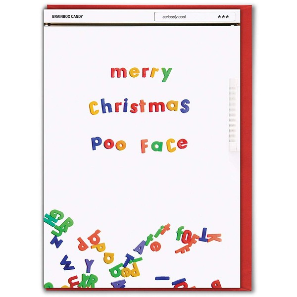 Merry Christmas Poo Face Funny Fridge Magnets Christmas Card