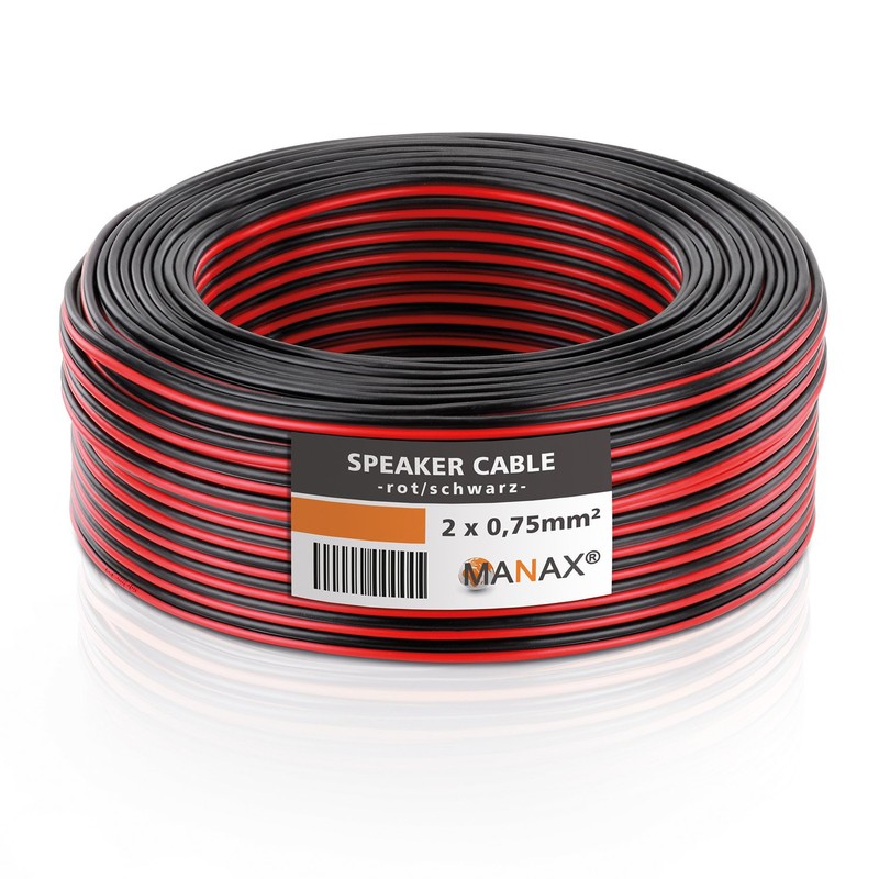 MANAX® Premium Speaker Cable, 2 x 0.75 mm², Copper