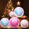 WESAIL 3" Christmas Balls Ornaments Iridecent Pastel Set of 6,