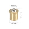 sourcing map Door Cabinet Closet Drawer 7mm Dia Brass Ball