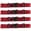 MAGARROW 1.5" Utility Straps with Buckle Adjustable, 4-Pack (RED, 9.5