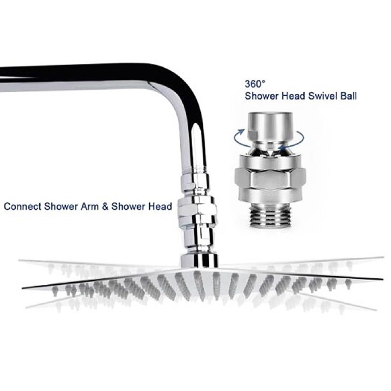 Wolfride Shower Connector Ball Joint Shower Head, Swivel Ball Adapter