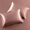 SiinvdaBZX 3-Piece Set Satin Full Fitted Sheet & 2 Pillowcase,