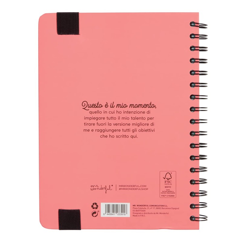 Mr.Wonderful - Teen School Diary 2023-2024 Weekly Pink - Make