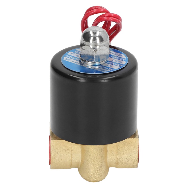 Brass Electric Solenoid Valve 2W025‑08 Normally Closed 1/4in 2 Position