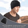 AKSIQIOL Men's Winter Beanie Hat, Black Thermal Skull Cap, Comfortable