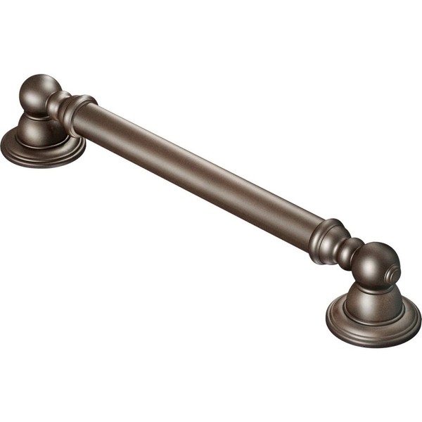 Moen YG5418ORB Kingsley Safety 18-Inch Stainless Steel Traditional Bathroom Grab Bar, 18 Inch, Oil Rubbed Bronze