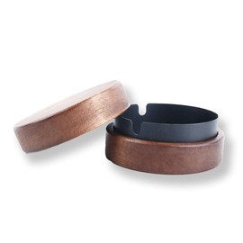 Black Wooden Wind Ashtray, Ashtray with Lid, Ashtray, Windproof, Odourproof, Suitable for Bar, Office, Living Room, Party