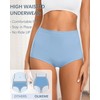 OLIKEME Womens High Waisted Underwear Cotton Full Coverage Brief Post