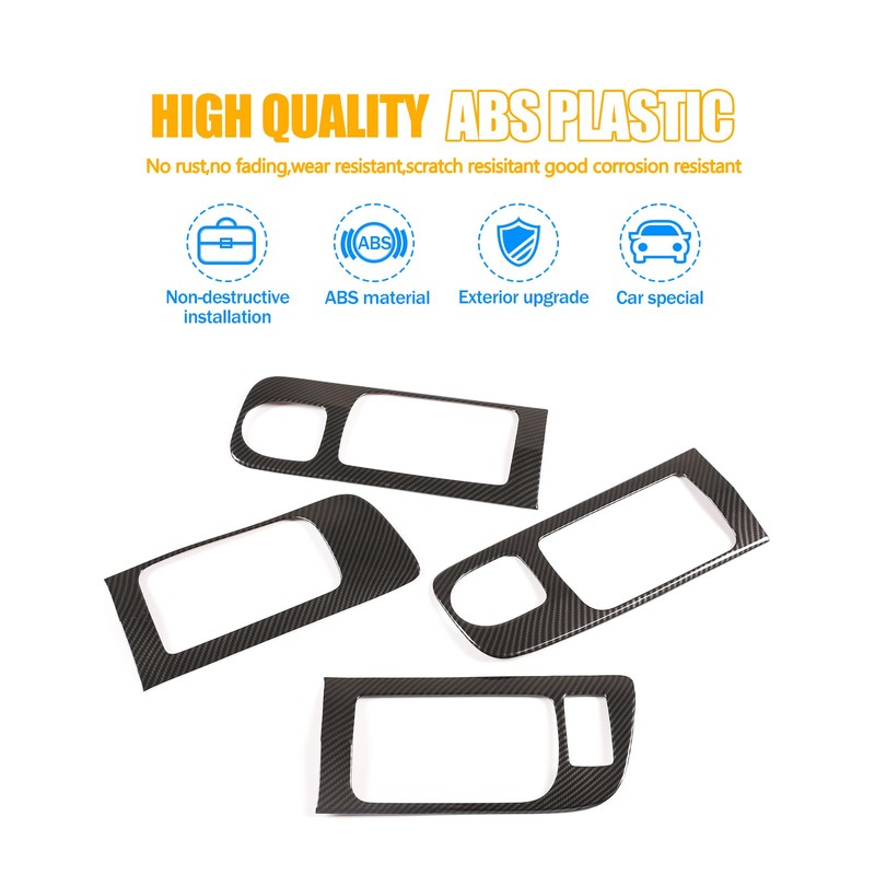 LLKUANG Car Inner Door Handle Frame Panel Cover Trim for
