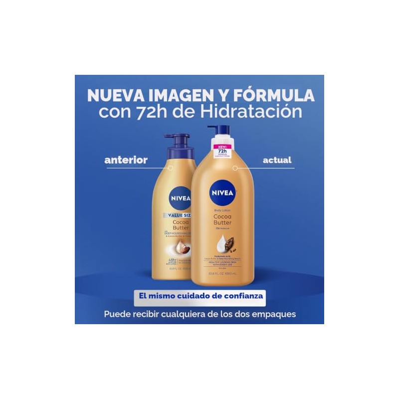 NIVEA Loción corporal de manteca de cacao para piel seca