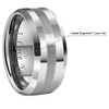 CROWNAL 6mm 8mm 10mm Tungsten Carbide Wedding Band Ring Engraved